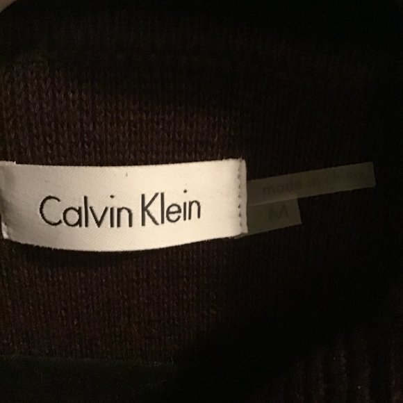 Calvin Klein Short Sleeve Sweater Dress with Zipper Plum Size Medium - Picture 2 of 3